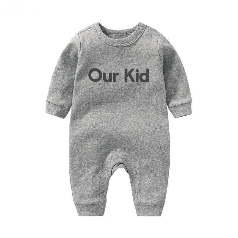 Our Kid Slogan Babygrow in Grey