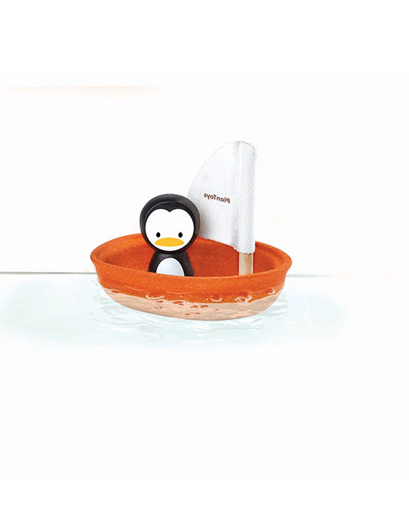 Buy Plan Toys Wooden Penguin Toy Boat at Our Kid