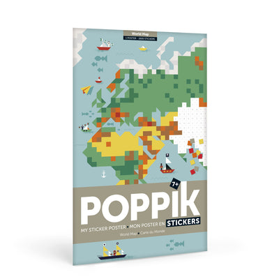 Poppik Creative Sticker Poster - World Map