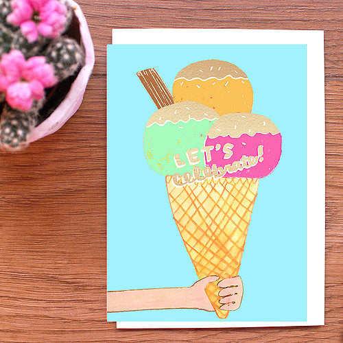LAURA SKILBECK -   Ice Cream Birthday Card