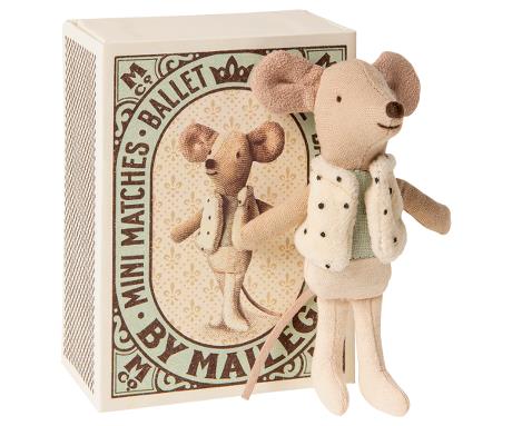 MAILEG - Dancer in Matchbox, Little Brother Mouse