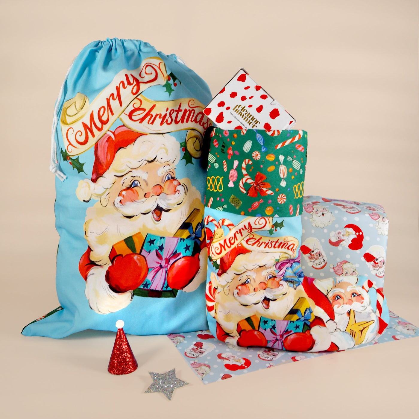 Eleanor Bowmer:  Sweetie Santa Christmas Stocking