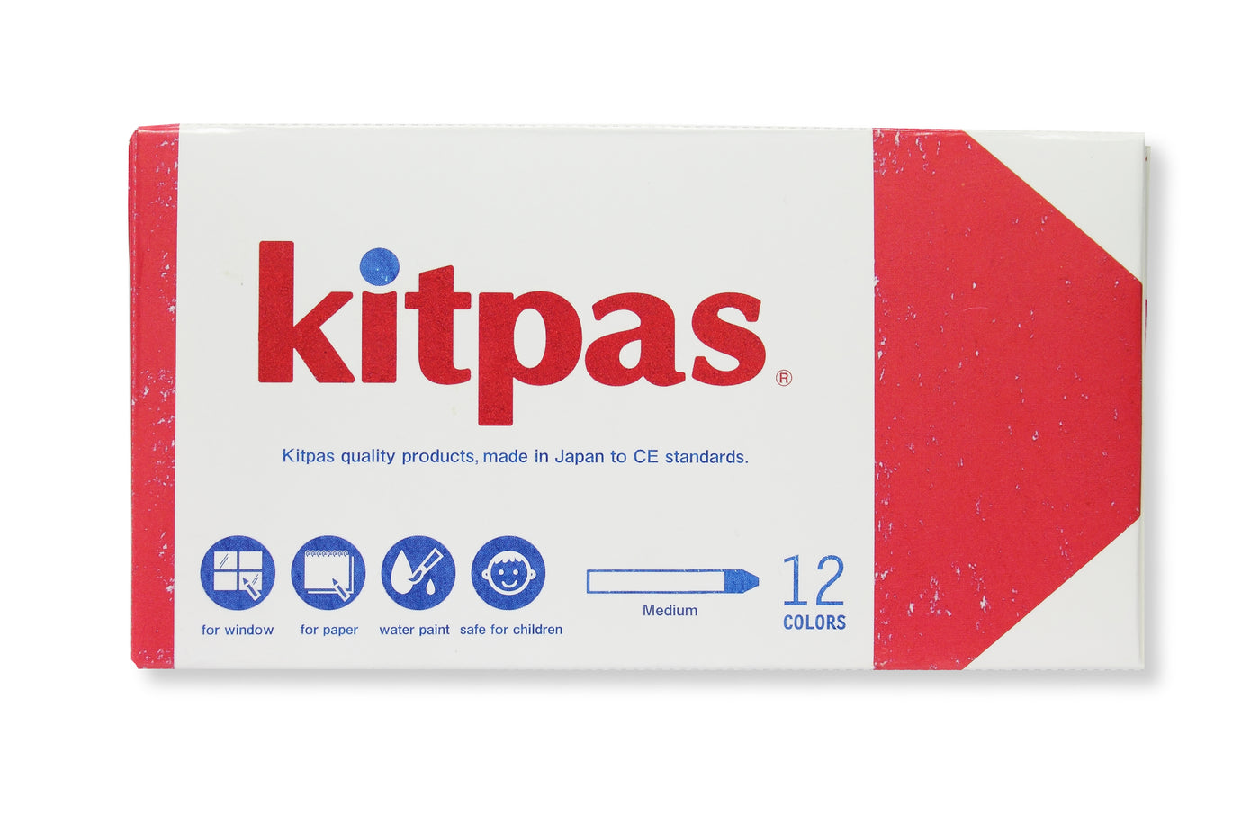 Kitpas Art Crayons - Size Medium 12-pack