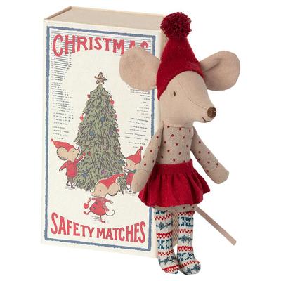 Maileg Big Sister Christmas Mouse in a Matchbox
