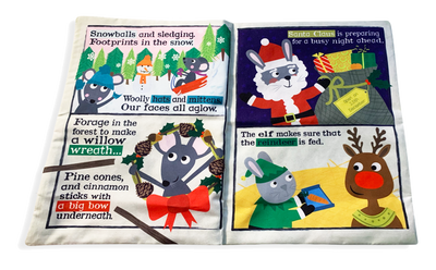 Crinkly Cloth Christmas Shapes Fabric Newspaper