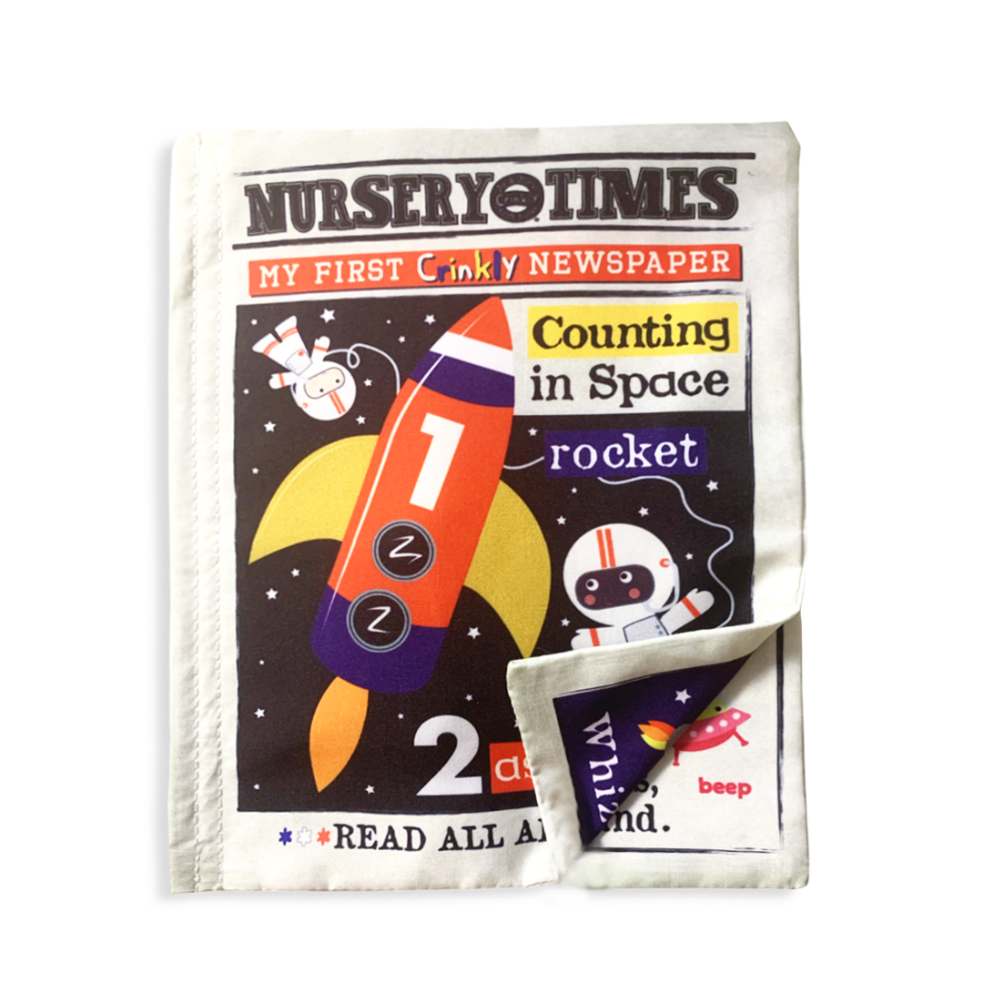 Crinkly Cloth Space Count Fabric Newspaper