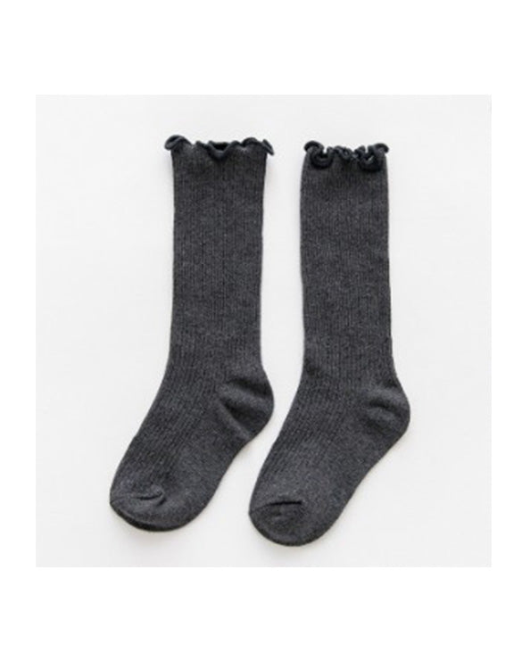 LITTLE SISTER - Charcoal Grey Knee High Socks