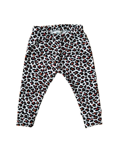 OUR KID x Albie & Sebastian - Red Leopard baby and toddler leggings