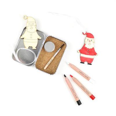 COTTON TWIST- Make Your Own Father Christmas Decoration Gift Tin