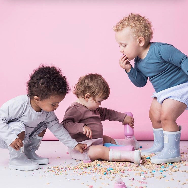 Buy Grass Air Infant Wellies in Baby Grey at Our Kid