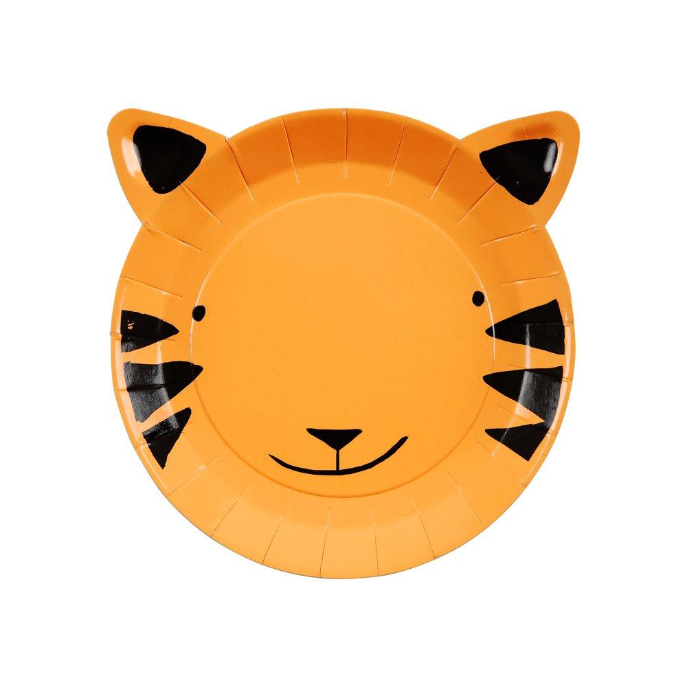 Meri Meri Go Wild Tiger plates (set of 12)