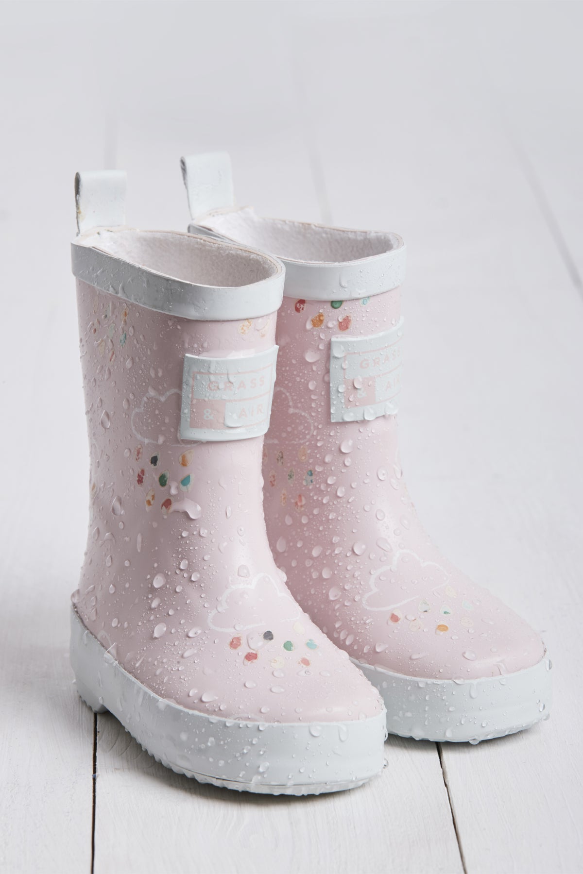 GRASS & AIR - Infant Colour Changing Wellies in Baby Pink