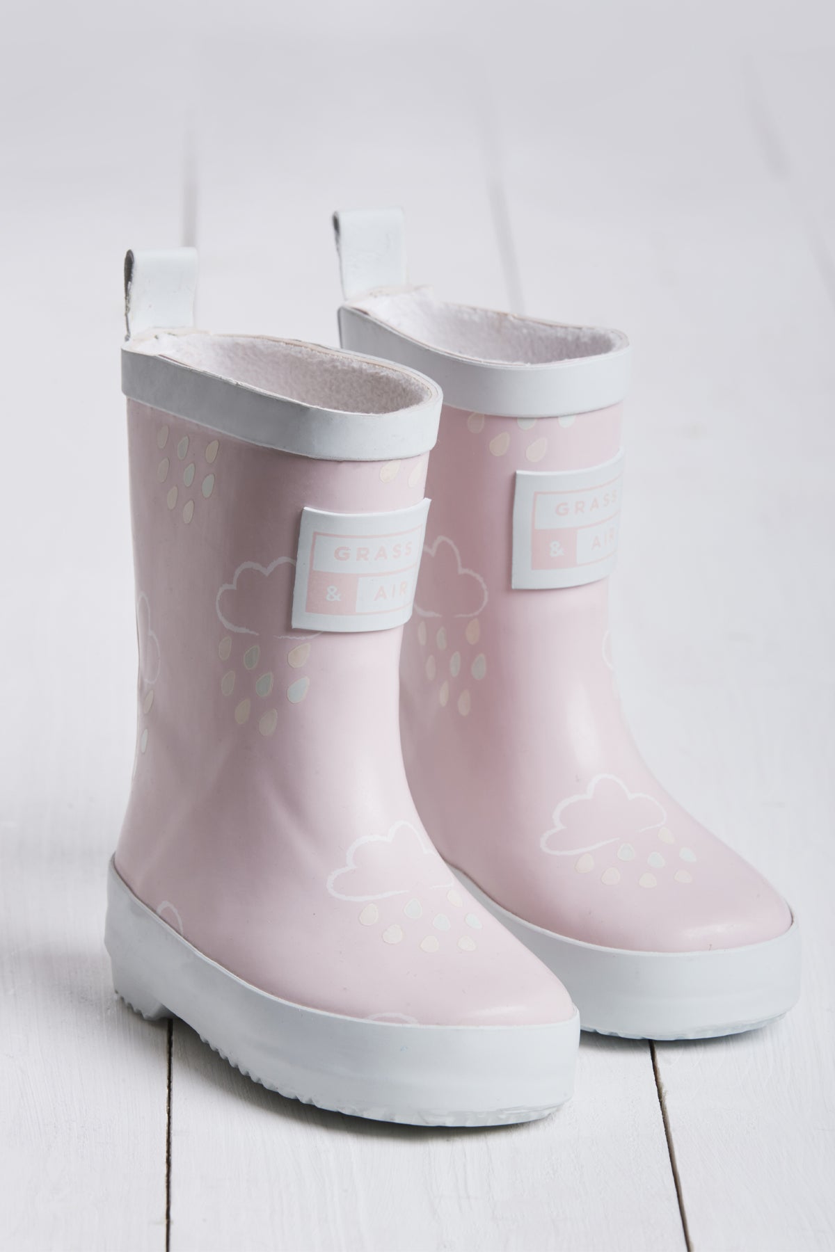 GRASS & AIR - Infant Colour Changing Wellies in Baby Pink