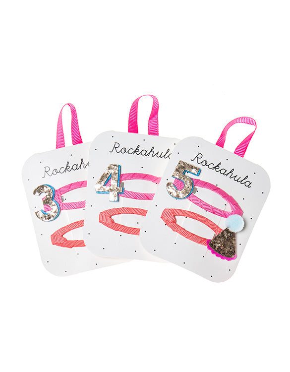 ROCKAHULA - Birthday Number Hair Clips - 3/4/5
