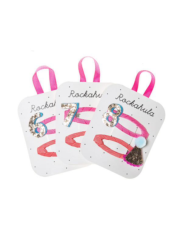 ROCKAHULA - Birthday Number Hair Clips - 6/7/8